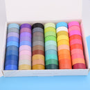 60 Colors / Box 15mmx4m Pure Color Rainbow Tape Handmade DIY Handbook Materials