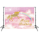 2.1m x 1.5m Unicorn Photography Background Cloth Birthday Theme Party Photo Background Cloth(W044)
