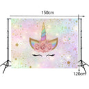 2.1m x 1.5m Unicorn Photography Background Cloth Birthday Theme Party Photo Background Cloth(W044)