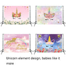2.1m x 1.5m Unicorn Photography Background Cloth Birthday Theme Party Photo Background Cloth(W044)