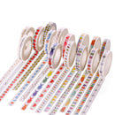 20 Rolls 8mmx10m Paper Tape Hand Ledger Decoration Sticker(Love English SM-18)