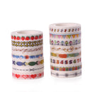 20 Rolls 8mmx10m Paper Tape Hand Ledger Decoration Sticker(Black Scissors SM-12)