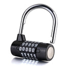 Large 5 Digit Combination Gym Cabinets Password Lock Tool Box Door Padlock(Black)