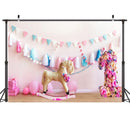 2.1m x 1.5m One Year Old Birthday Photography Background Cloth Birthday Party Decoration Photo Background(574)