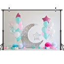 2.1m x 1.5m One Year Old Birthday Photography Background Cloth Birthday Party Decoration Photo Background(580)