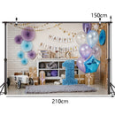 2.1m x 1.5m One Year Old Birthday Photography Background Cloth Birthday Party Decoration Photo Background(523)