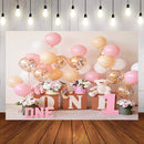 2.1m x 1.5m One Year Old Birthday Photography Background Cloth Birthday Party Decoration Photo Background(584)