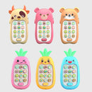 2 PCS Baby Early Education Chinese-English Bilingual Multifunctional Telephone Toy, Colour: Yellow Pineapple