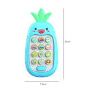 2 PCS Baby Early Education Chinese-English Bilingual Multifunctional Telephone Toy, Colour: Yellow Pineapple