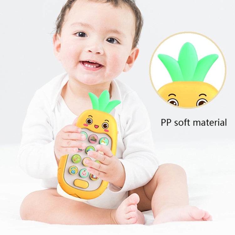 2 PCS Baby Early Education Chinese-English Bilingual Multifunctional Telephone Toy, Colour: Yellow Pineapple