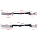2 PCS Thickened Anti-Theft Chain Stainless Steel Door Bolts Hotel Room Door Chain Buckle Door Chain, Specification: Large (Black)