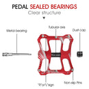 WEST BIKING YP0802080 Bicycle Aluminum Alloy Pedal Riding Foot Pedal Bicycle Accessories(Silver)