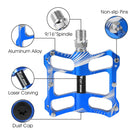 WEST BIKING YP0802080 Bicycle Aluminum Alloy Pedal Riding Foot Pedal Bicycle Accessories(Silver)