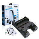 OIVO IV-P5235B Game Console Cooling Fan Base Gamepad Charging Seat With LED Light & Disc Storage Rack For PS5