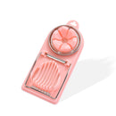 6 PCS Multifunctional Egg Cutter Kitchen Tool Stainless Steel Fancy Egg Cutter(Pink)