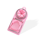 6 PCS Multifunctional Egg Cutter Kitchen Tool Stainless Steel Fancy Egg Cutter(Dark Pink)