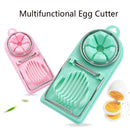 6 PCS Multifunctional Egg Cutter Kitchen Tool Stainless Steel Fancy Egg Cutter(Green)
