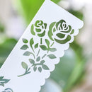 8 Bags HB-9 Long Series Drawing Ruler Hand Account Multi-Function Hollow Flower Edge Filling Template(Leaves)