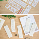 8 Bags HB-9 Long Series Drawing Ruler Hand Account Multi-Function Hollow Flower Edge Filling Template(Leaves)