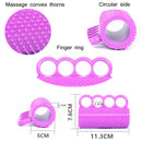 Hemiplegia Finger Strength Rehabilitation Training Silicone Grip Device Adult Finger Massage Grip Ball(Purple)