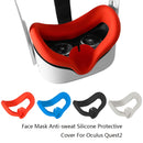 2 PCS GS0090 Eye Mask Face Mask Shading Anti-Sweat Silicone Protective Cover For Oculus Quest2(Black)