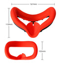 2 PCS GS0090 Eye Mask Face Mask Shading Anti-Sweat Silicone Protective Cover For Oculus Quest2(Red)