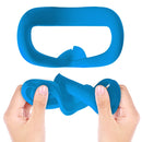 2 PCS GS0090 Eye Mask Face Mask Shading Anti-Sweat Silicone Protective Cover For Oculus Quest2(Red)