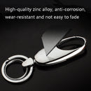 JOBON ZB-6618 Car Keychain Men Waist Holding Car Key Rings(Black Ice)