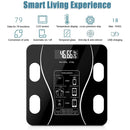 Smart Bluetooth Weight Scale Home Body Fat Measurement Health Scale Battery Model(Curve Black)