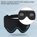 YR-05 Wireless Bluetooth Eye Mask Home Travel Office Lunch Break Burst Fatigue Music Sleep Eye Mask(Black)