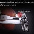 JOBON ZB-8782 Car Keychain Men Metal Anti-Lost Double Ring Detachable Keychain(Brown Chrome)