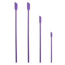 2 Sets 4 in 1 Silicone Mini-Pointed Scraper Lengthening Cosmetic Bottle Scraper Jam Spatula Set(Purple)