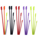 2 Sets 4 in 1 Silicone Mini-Pointed Scraper Lengthening Cosmetic Bottle Scraper Jam Spatula Set(Green)