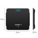 AOHANG7 USB Weight Scale With LED Hidden Screen Tempered Glass Body Scale(Red)