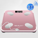 ISCRLE7 Smart Weight Scale Bluetooth Body Fat Measuring Instrument Light Energy Charging(Rose Gold)