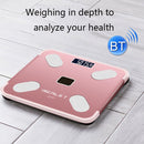 ISCRLE7 Smart Weight Scale Bluetooth Body Fat Measuring Instrument Light Energy Charging(Rose Gold)