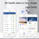 ISCRLE7 Smart Weight Scale Bluetooth Body Fat Measuring Instrument Light Energy Charging(Bright Black)