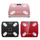 ISCRLE7 Smart Weight Scale Bluetooth Body Fat Measuring Instrument Light Energy Charging(Red)