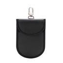 2 PCS Car Key Ring RFID Anti-Theft Key Bag Mobile Phone Signal Shield Bag Anti-Magnetic Bag(Black PU)