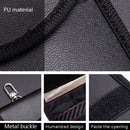 2 PCS Car Key Ring RFID Anti-Theft Key Bag Mobile Phone Signal Shield Bag Anti-Magnetic Bag(Black PU)