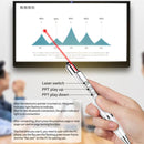 6 in 1 Multifunctional Metal Stylus Laser Capacitor Pen Recording Electronic Pointer Pen with 8GB U Disk(White)