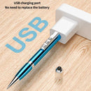 6 in 1 Multifunctional Metal Stylus Laser Capacitor Pen Recording Electronic Pointer Pen with 8GB U Disk(White)