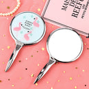 5 PCS Mini Handle Vanity Mirror Portable Hand-held Vanity Mirror Random Pattern Delivery