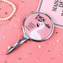 5 PCS Mini Handle Vanity Mirror Portable Hand-held Vanity Mirror Random Pattern Delivery
