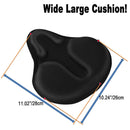 2 PCS Bicycle Cushion Cover Mountain Bike Road Bike Thickened Silicone Cushion Cover Riding Equipment(Black)