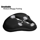 2 PCS Bicycle Cushion Cover Mountain Bike Road Bike Thickened Silicone Cushion Cover Riding Equipment(Black)