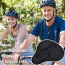 2 PCS Bicycle Cushion Cover Mountain Bike Road Bike Thickened Silicone Cushion Cover Riding Equipment(Black)