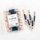 3 Packs Double-Head Sponge Portable Boxed Eyeshadow Stick Lazy Beginner Eye Makeup Tool, Specification: 20PCS/Box(Aluminum Stick)