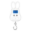 2 PCS Rabbit Shape Electronic Scale Express Scale Cartoon Portable Hanging Scale Battery Style(White)