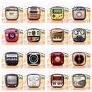 10 PCS Children Holiday Gift Practical Coin Purse Retro Electrical Toy Bag 7cm x 7cm x 3cm(Camera)